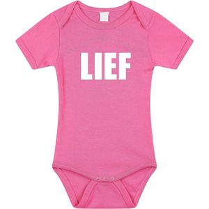 Lief tekst baby rompertje roze meisjes - Kraamcadeau - Babykleding 56
