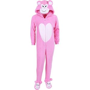 Roze meisjespyjama uit één stuk, aap