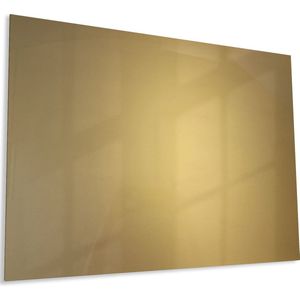 Designglas Glazen Whiteboard - Gehard Glas - Magneetbord - Memobord - Magnetisch - Krasbestendig - Frameless - 120x90cm - Goud