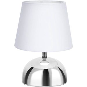 LED Tafellamp - Tafelverlichting - Igia Kali - E14 Fitting - Rond - Glans Chroom - Aluminium