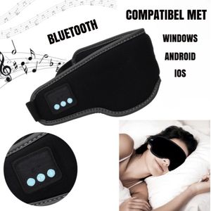 SENSLY Oogmasker - Slaapmasker Bluetooth - Koptelefoon Compatibel met Android IOS en Windows - Soft Foam - Zwart
