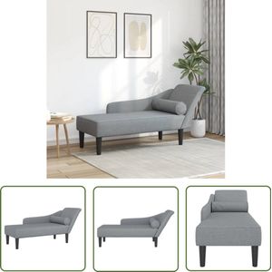 The Living Store Chaise longue met kussens stof lichtgrijs - Dynamische Sleutel - Draaibare Sleutel - Gereedschapset - Mechanica - Torque Wrench