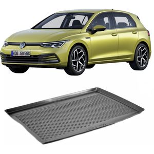 Kofferbakmat - kofferbakschaal op maat voor VW - Volkswagen Golf 8 - hoogwaardig kunststof - waterbestendig - Kofferbak mat - gemakkelijk te reinigen en afspoelbaar