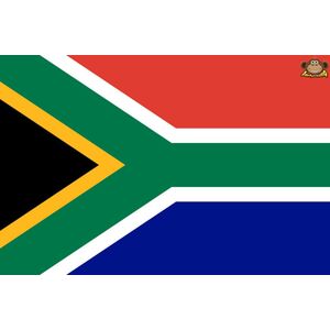Partychimp Zuid-Afrikaanse Vlag Zuid-Afrika - 90x150 Cm - Polyester