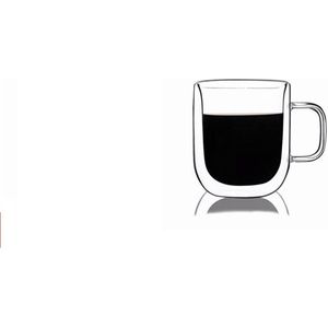 Homestar-Theeglazen - 225 ml - 2 stuks - Dubbelwandige glazen - Koffieglazen - Theeglas met oor - Theeglas - Cappuccino glazen