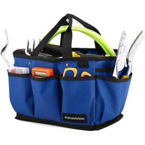 Tuin gereedschapstas, opbergtas voor tuingereedschap, met kleine vakken, slijtvast en herbruikbaar, 30 cm, blauw. Tuin gereedschapstas, opbergtas voor tuingereedschap, met kleine vakken, slijtvast en herbruikbaar, 30 cm, blauw.