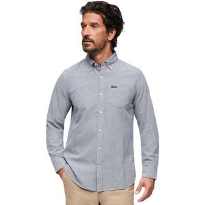 Superdry Cotton Oxford Shirt Met Lange Mouwen Blauw XL Man