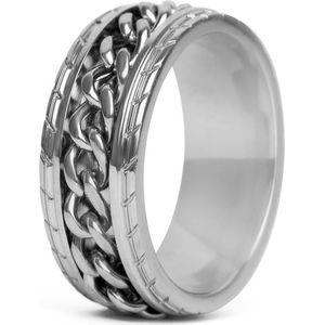 Zentana Schakelring Rotatie - Chain Link Ring - RVS - Roterend - 12