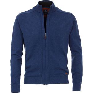 Redmond heren vest katoen - blauw (met rits) -  Maat XXL