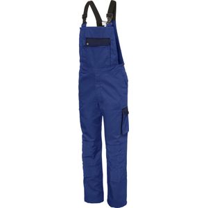 KLM - Amerikaanse Overall Corey (tuinbroek, BIB, bretelbroek) - polyester/katoen 245g/m2- Blauw (Kobalt/Royal Blue) maat 50