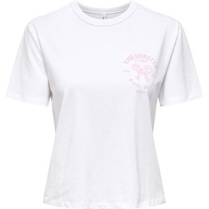 ONLY ONLDINA LIFE CLUB TOP BOX JRS Dames T-shirt - Bright White Malibu