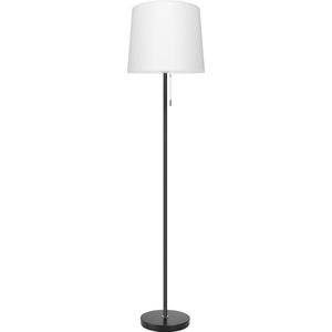 Aigostar 13AT3 Vloerlamp - Staande lamp met kap - Leeslamp - H 150cm - E27 fitting - Woonkamer - Slaapkamer - Wit - Excl. lichtbron