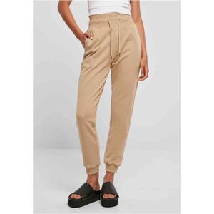 Urban Classics - Organic High Waist Dames joggingbroek - XXL - Beige