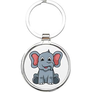 Akyol - olifanten Sleutelhanger - Olifant - dierenliefhebbers - olifantje - olli - safari - afrikaanse olifant - aziatische olifant - grijze olifant - mammoet - olifant met slachttanden - slurf - sleutelhanger voor kinderen - 4 x 7,5 CM