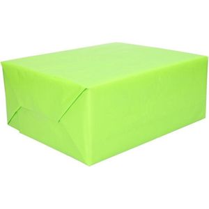 3x rollen kadopapier lichtgevend groen - 200 x 70 cm - cadeaupapier / inpakpapier/kaftpapier