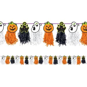 Vrolijke papieren Halloween slinger - Feestdecoratievoorwerp