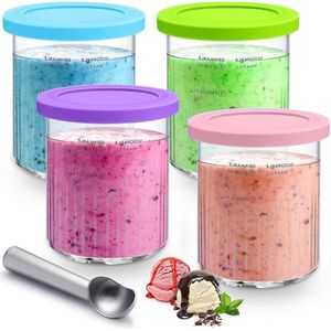 Reserve-ijscontainers voor Ninja Creami Deluxe Serie 680 ml - Set van 4 - BPA-vrij - vaatwasmachinebestendig