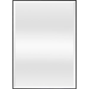 Passpiegel Novoli - Hangspiegel - 71,8x51,8cm - Zwart - Minimalistisch Design - Stijlvolle Spiegel