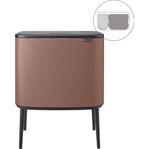 Brabantia Bo Touch Bin Prullenbak - 11 + 23 liter - Afvalscheiding - Satin Taupe