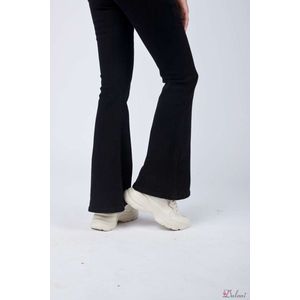 Broek Toxik3 hoge taille flared jeans zwart H2656-2