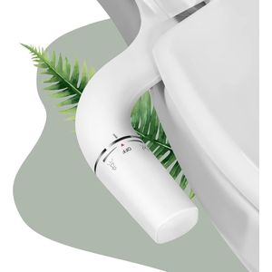 Ultradun minimalistisch toiletbidet met niet-elektrisch dubbel mondstuk (wasbeurt voor en achter), zoetwaterbidet, toiletbrilbevestiging