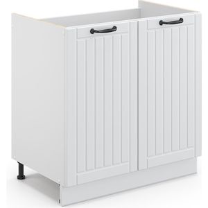Vicco Fame-Line Wastafelonderkast – 80 x 82 cm zonder werkblad Wit Landhuis zonder werkblad