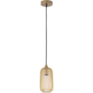 PTMD Juliet Hanglamp - 16 x 16 x 37 cm - Glas - Goud