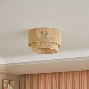 Plafondlamp Anuva - Beige - Zwart - Papier - Ø 45 cm - E27