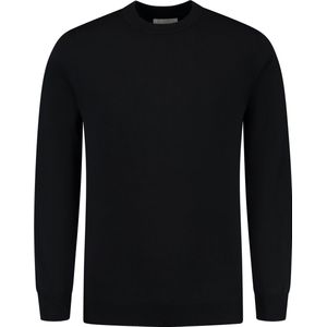 Pure Path Trui Knit Crewneck With Print 10812 02 Black Mannen Maat - S