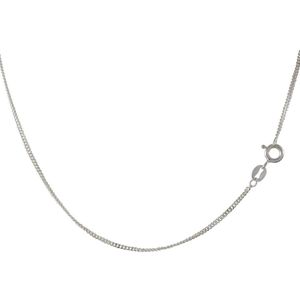 AuBor ®.  Zilveren schakelketting, 1 mm × 42cm