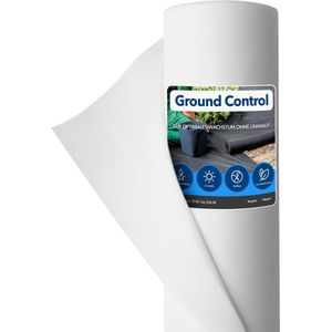 FLOORDIREKT Vliesdoek Tuinrol Ground Control - Onkruidvlies voor Ruggen - Onkruidfilm Lucht- & Waterdoorlatend - Extra Scheurvast Worteldoek - 50 g/m² - Per Meter - Wit - 1,5 x 70 m