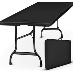 Sens Design Tuintafel kunststof - campingtafel inklapbaar - Zwart