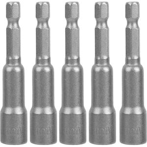 Magnetische Hex Socket5 stks - Elektrische Schroevendraaier - Magnetische Boor Adapter 7mm - Staal .