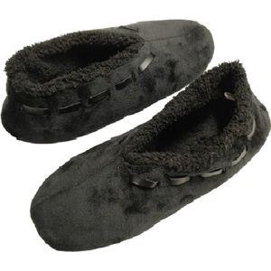 Ferro Spaanse Sloffen - Heerlijk warme pantoffels met teddy binnenzijde - Spaanse Look - Zwart - MEN -  MAAT: 42/43