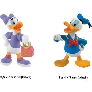 Bullyland - Disney Speelset - Taarttoppers - Donald Duck ( 5x4x7 cm) & Katrien Duck (3,5x5x7 cm)