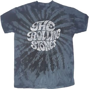 The Rolling Stones - 70's Logo Heren T-shirt - 2XL - Zwart/Grijs