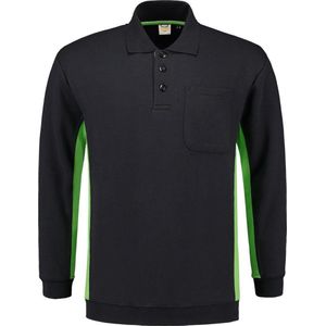 Tricorp Polosweater Bi-Color - Workwear - 302001 - Navy-Limoengroen - maat 7XL