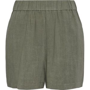 Pieces Broek Pcvinsty Hw Linen Shorts Noos Bc 17146435 Deep Lichen Green Dames Maat - XS