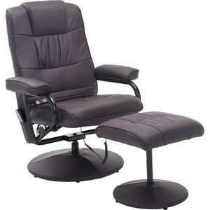 HOMCOM Massagestoel incl. krukje tv-stoel relaxstoel kunstleer 700-037V01