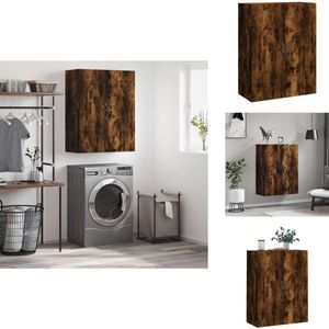 vidaXL Wandkast - Wandkasten - Hangkast - Hangende Kast - Wandkast 69,5x34x90 cm bewerkt hout gerookt eikenkleurig