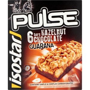 Isostar | Pulse Bars | Hazelnoot Chocolade | 12 x 6 repen | Koolhydraten voor langdurige energie