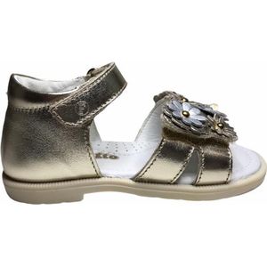 Falcotto bloempjes lederen sandalen Puppy goud mt 24