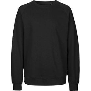 Fairtrade unisex sweater met ronde hals Black - L
