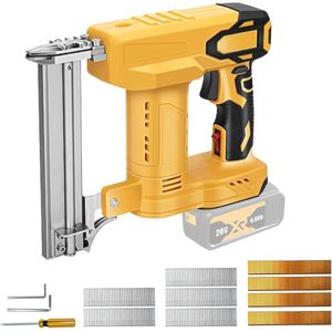 Accutacker nagelpistool 100 W - Elektrische nietmachine voor hout, 500 spijkers en 500 nietjes