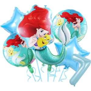 Ariel ballon set - 82x60cm - Folie Ballon - Prinses - Themafeest - 7 jaar - Verjaardag - Ballonnen - Versiering - Helium ballon - de kleine zeemeermin
