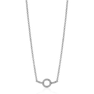 Zinzi zilveren ketting strak rond design wit 42-45cm ZIC1063