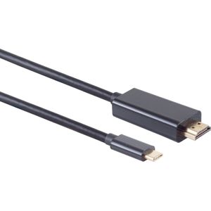 Powteq Premium - 1 meter - USB C naar HDMI kabel - 4K 60 Hz - Gold-plated - HDMI alt mode USB C