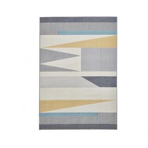 Think rugs - Vancouver Cordelia - Grijs/blauw/geel - 120x170 cm