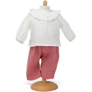 Mamamemo Roze Broek met Witte Blouse 38 - 41 cm