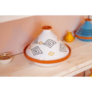 Souk Tajine - Unieke Handgemaakte Marokkaanse Kook Tajine XL (Geglazuurd) - Nador